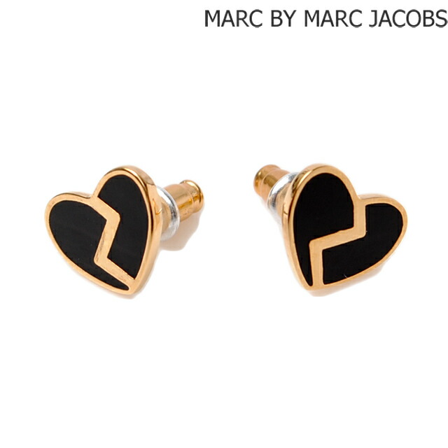 Import P I T Marc By Jacobs Earrings Marc By Jacobs Earrings Heart Motif Brack Black M0006553 Accessories