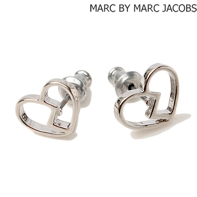 Import P I T Marc By Jacobs Earrings Marc By Jacobs Earrings Heart Motif Silver M0006554 Jewelry