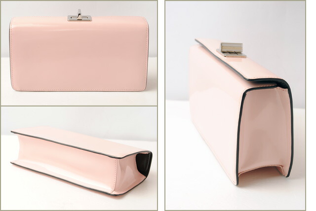 Prada Clutch Bag Smartphone Case Porch Spazzolato Patent Leather Orchidea Light Pink Bp0810