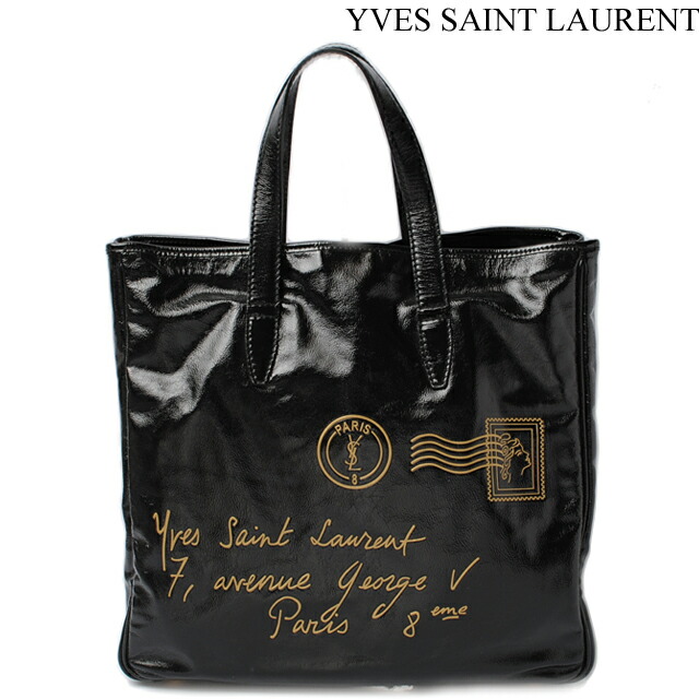 Saint Laurent Tote Bag Yves Y Mail Email Black 198651