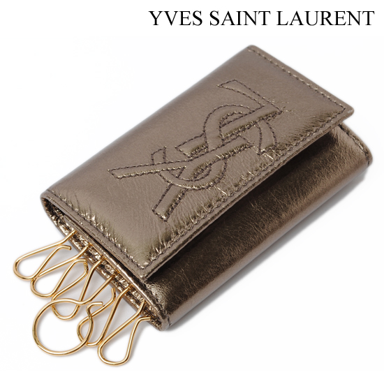 【楽天市場】Yves Saint Laurent イヴ・サンローラン 6連キーケース レザー ダークゴールド 211907 BRF0O