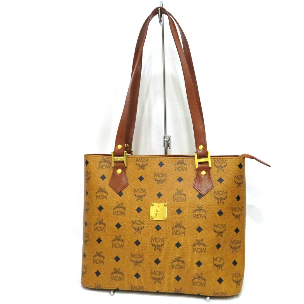 中古 MCM エムシーエム ヴィセトス PVC トートバッグ AB価値づける 総ロゴタイプ柄 レディース 【貨物輸送無料】【名谷店】
