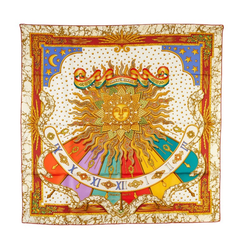 HERMES スカーフ カレ40 CARPE DIEM 今日一日を楽しむ HERMES