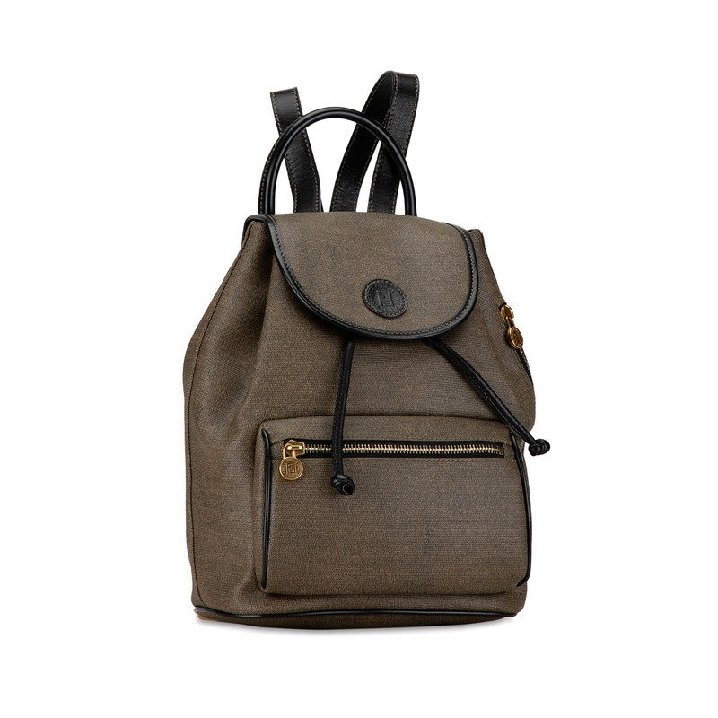 【FENDI】ヴィンテージ/リュック/ブラウン/ストライプ 8c19f58668050c2b5d81c55540fb42