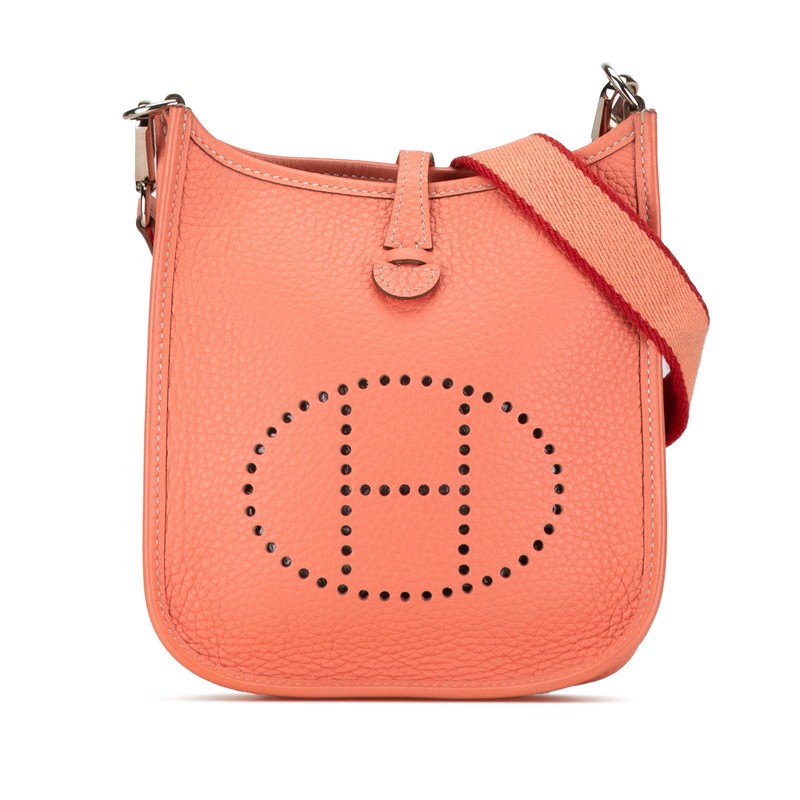 【この上なくお得!!引き換え証あり＆10％OFF】中古 エルメス エブリンTPM ショルダーバッグ クレヴェット □Q目じるし トリヨンクレマンス AB位置づける さくら色 レディース HERMES 【貨物輸送無料】【名谷店】