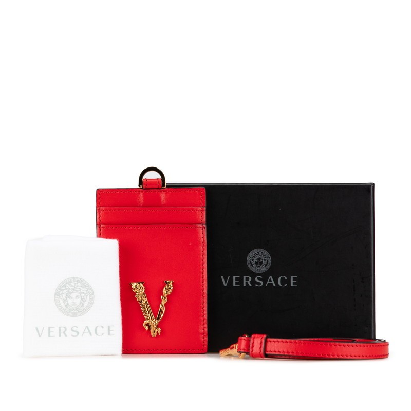 ヴェルサーチェ ヴィルトゥス Vロゴ カードケース レッド レザー レディース VERSACE 【中古】 楽天市場】ヴェルサーチェ ヴィルトゥス Vロゴ カードケース レッド