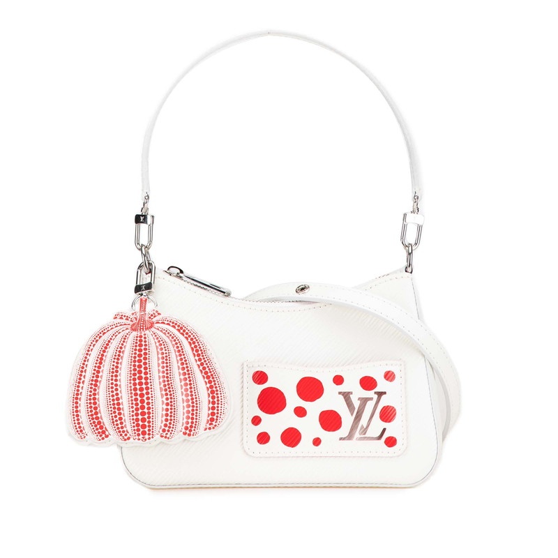 【この上なくお得!!引き換え証あり＆10％OFF】中古 美品 ルイ ヴィトン × 草間彌生 LV×YK エピ マレリーニ ハンドバック ショルダーバッグ 2WAY M21759  ブロン 白いこと 赤いこと 小母さんあース LOUIS VUITTON 【貨物輸送無料】【三田店】