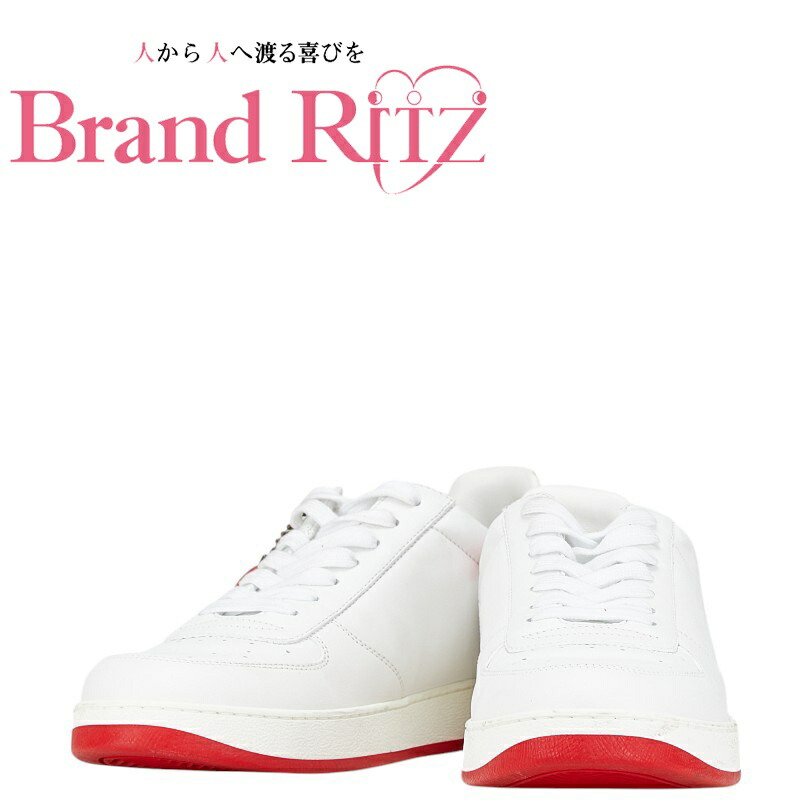 【この上なくお得!!引き換え証あり＆10％OFF】中古 ルイヴィトン スニーカー 靴 リヴォリ 伝達ルート 24珊 シューズ 5 1/2 白いこと 赤いこと AB位置づける なめし革 天然ゴム レディース 【貨物輸送無料】【西神店】