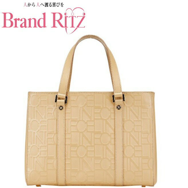 楽天市場】セリーヌ【CELINE】ロゴプレート レザーバッグシルバー