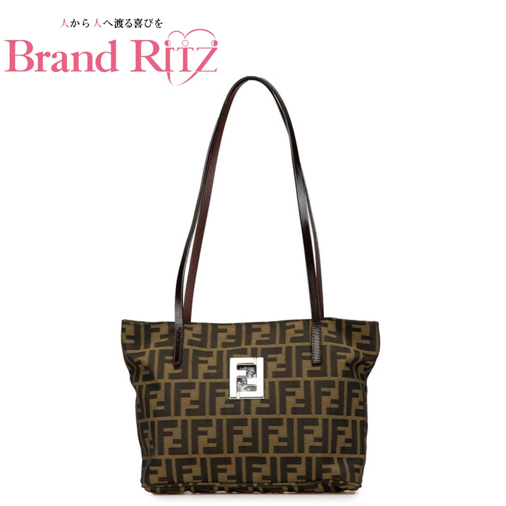 FENDI 2way ズッカ レザー ハンドバッグ ロゴ　ブラウン　トートバッグ 楽天市場】【バッグ】FENDI フェンディ ズッカ 2WAY