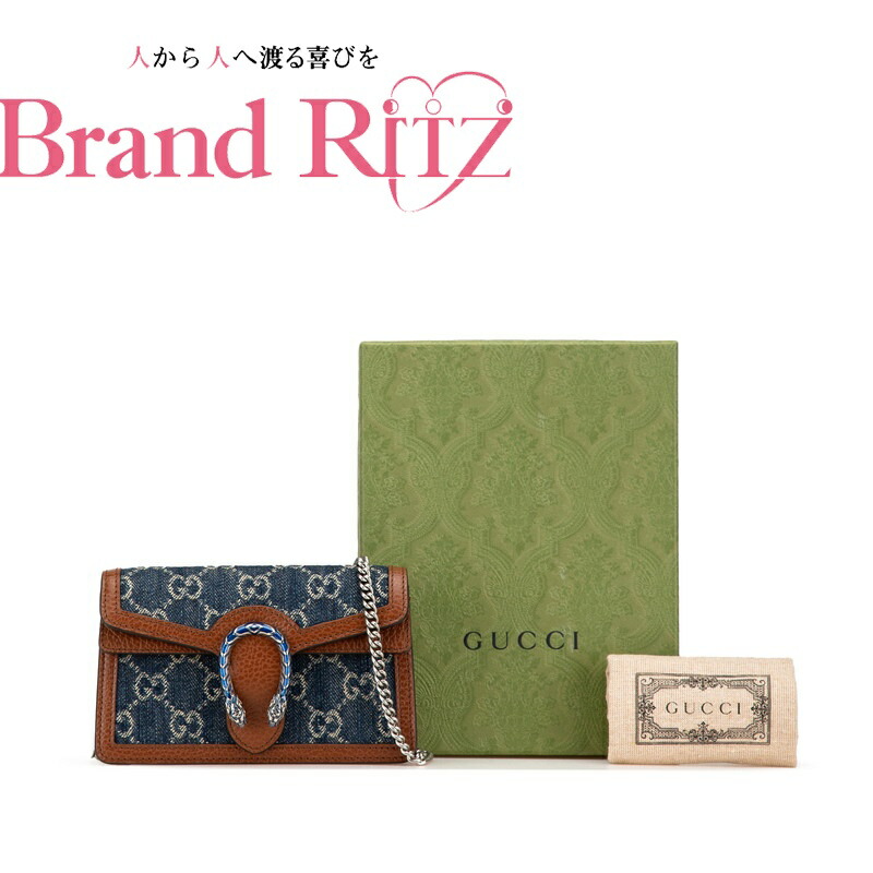 中古 美品 グッチ ショルダーバッグ 476432 S価値づける ディオニュソス GGジーンズ インディゴブルー 曲がった掛け レディース GUCCI 【貨物輸送無料】【名谷店】