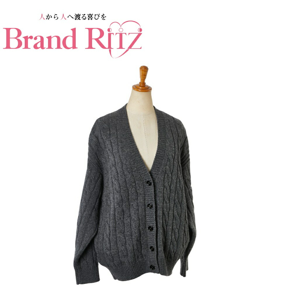 PRADA リブニットカーディガン グレー PRADA リブニットカーディガン グレー PRADA リブニット