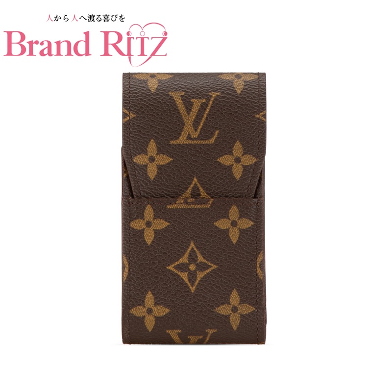 中古 ルイヴィトン シガレットケース モノグラム エテュイ M63024 ブラウン ABランク PVC レザー レディース LOUIS VUITTON 【送料無料】【名谷店】 16,664円