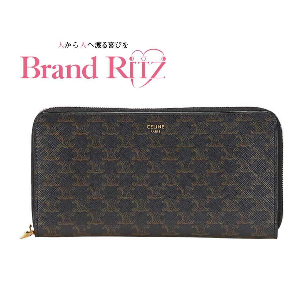 現行モデル 美品 セリーヌ キュイル トリオンフ ジップウォレット 長財布 タン 楽天市場】セリーヌ （CELINE） ラージ ジップウォレット