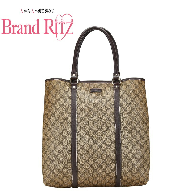 【この上なくお得!!引き換え証あり＆10％OFF】中古 グッチ トートバッグ ショルダーバッグ 223668 B位置づける GGスプリーム  赤銅色 レディース GUCCI 【貨物輸送無料】【西神店】