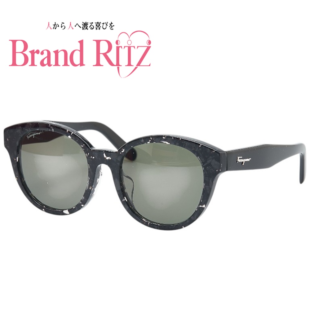 中古 フェラガモ サングラス ブラックハバナ SF884SA Aランク ブラック 黒 グレー Ferragamo 【送料無料】【三田店】