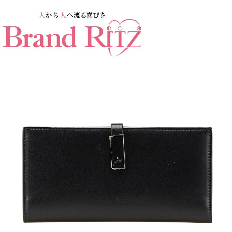 楽天市場】グッチ Gucci 二つ折り財布 ブラック レザー 財布
