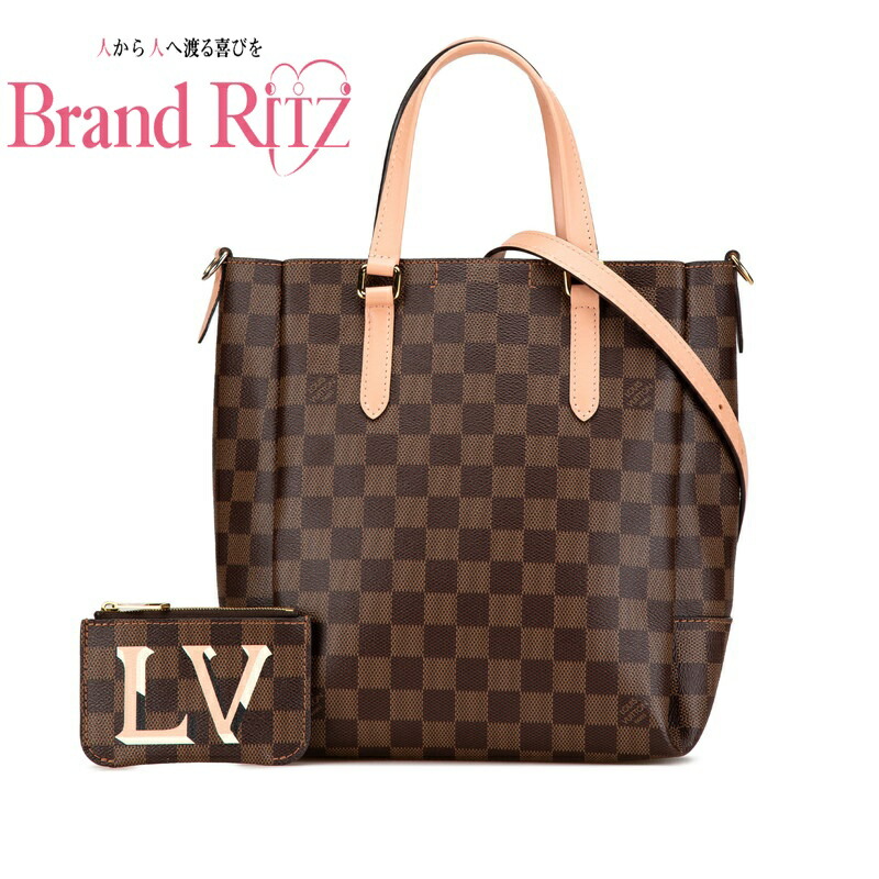 中古 ルイヴィトン トートバッグ ハンドバッグ ベルモントBB N60297 ダミエ Aランク ブラウン ピンク PVC レザー レディース LOUIS VUITTON 【送料無料】【西神店】