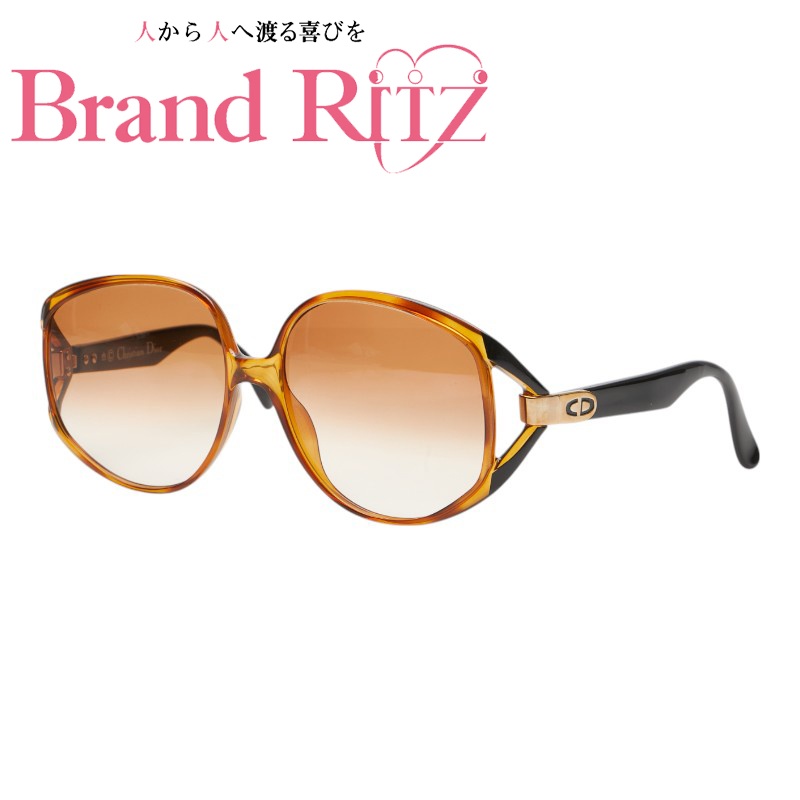 極美品✨Christian Dior サングラス リムレス ラインストーン ロゴ 極美品 DIOR ラインストーン サングラス ライトカラー ロゴ 装飾