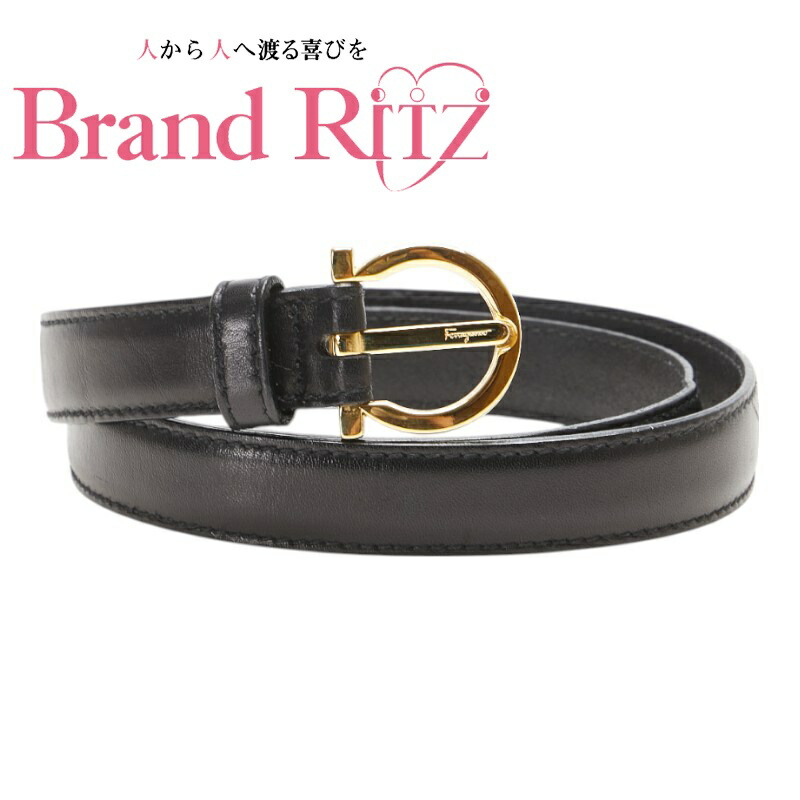 サルヴァトーレフェラガモ　レディースベルト　ブラック FERRAGAMO サルヴァトーレ フェラガモ ベルト レディース ヴァラ