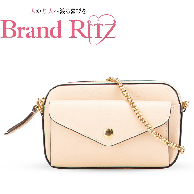 中古 グッチ GG百貨店ミニ ショルダーバッグ 781554 A序列付ける ベージュ なめし革 レディース GUCCI 【貨物輸送無料】【西神店】
