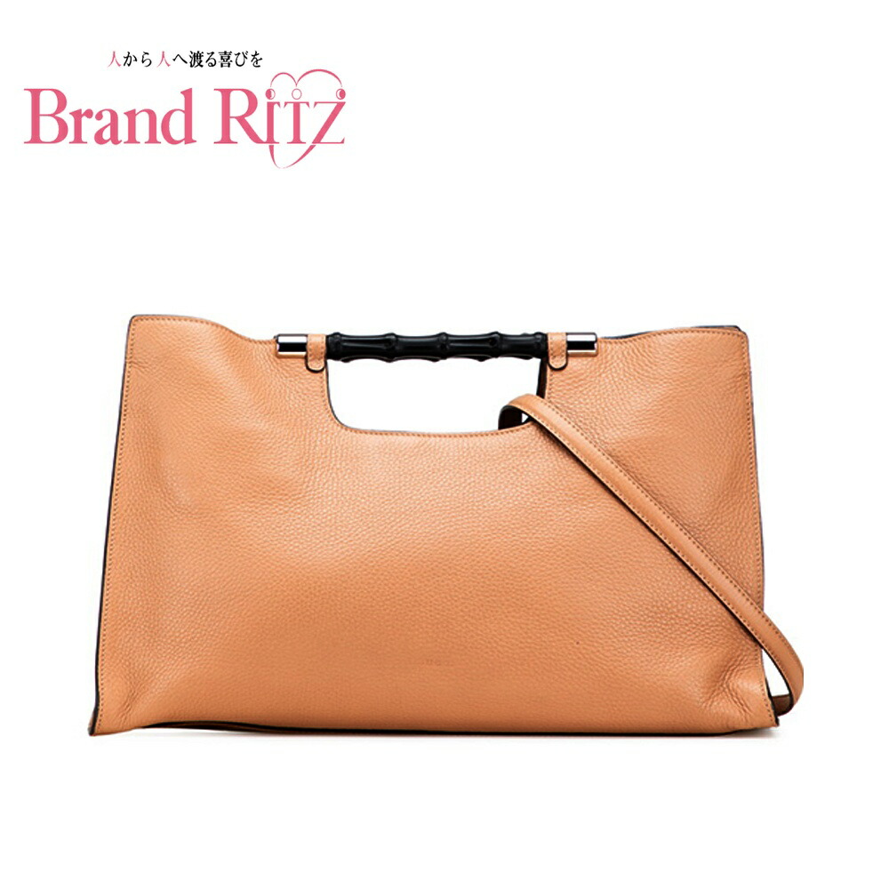 グッチ バンブー ワンショルダー レザー ブラウン　ポーチ付き　保存袋あり グッチ バンブー ワンショルダー レザー ブラウン ポーチ付き 保存袋