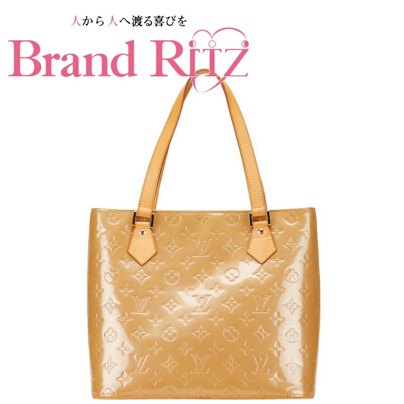 Louis Vuittonヒューストンヴェルニ イエロートートバッグ 状態悪 LOUIS VUITTON】ルイヴィトン『モノグラム ヴェルニ
