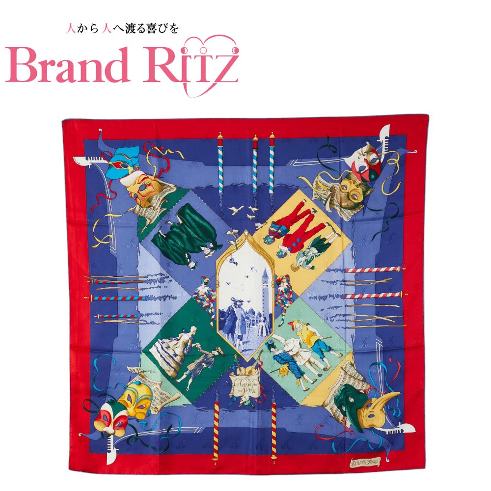 希少 HERMES エルメス カレ90 ヴェニスの舟祭り 大判 シルク100 楽天市場】エルメス カレ 90 LES BISSONE DE VENISE ヴェニスの