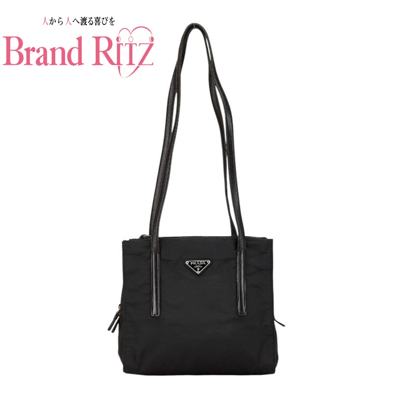 PRADA ブラック ナイロントートバッグ PRADA プラダ トートバッグ ナイロン ブラック ユニセックス