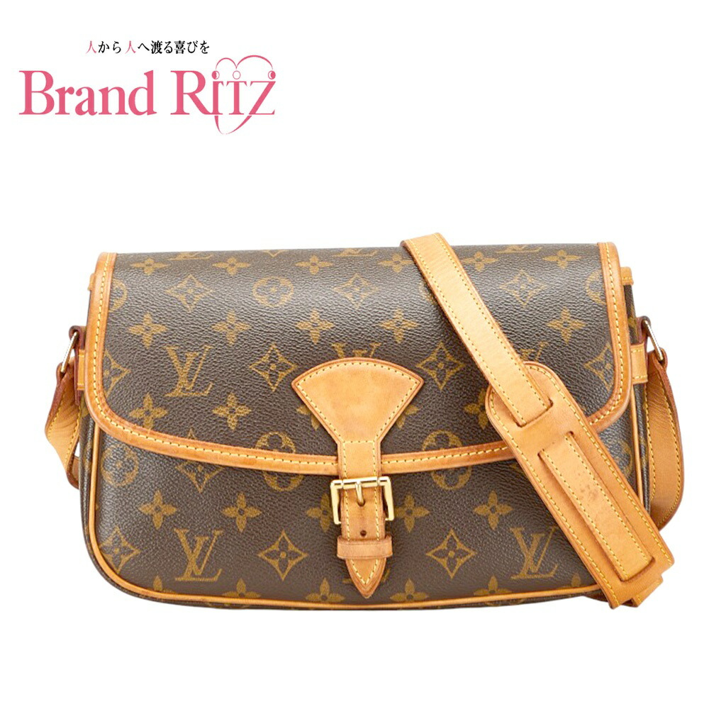 中古 ルイヴィトン モノグラム ソローニュ 斜め掛け ショルダーバッグ M42250 ブラウン PVC レザー レディース LOUIS VUITTON ABランク 【送料無料】【名谷店】