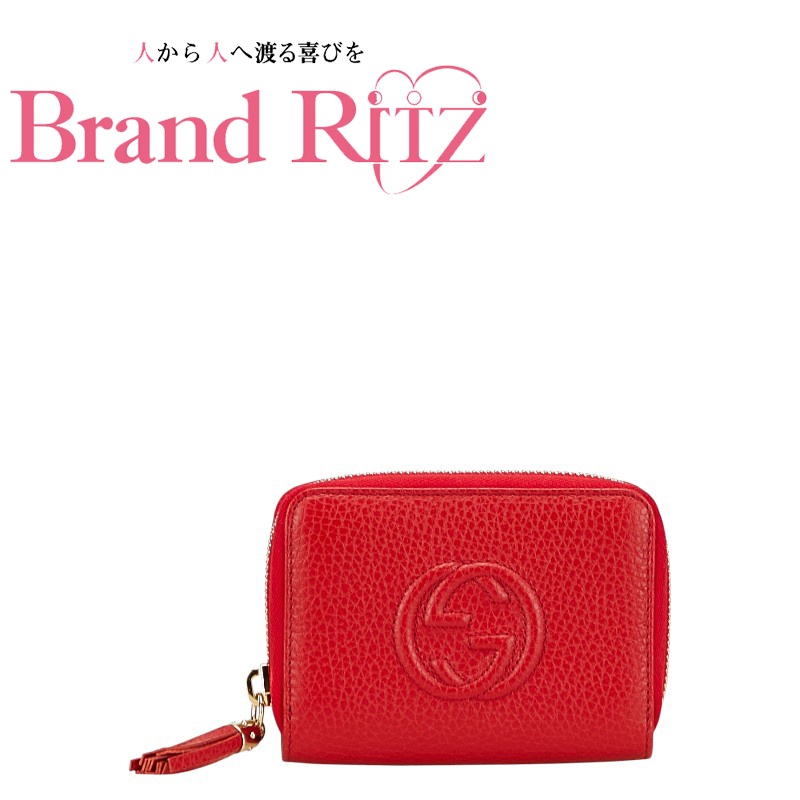 【この上なくお得!!クーポン券あり＆10％OFF】中古 グッチ ソーホー インターロッキングG 銭入れ コインケース 598209 なめし革 A序列付ける 赤いこと レディース GUCCI 【貨物輸送無料】【三田店】