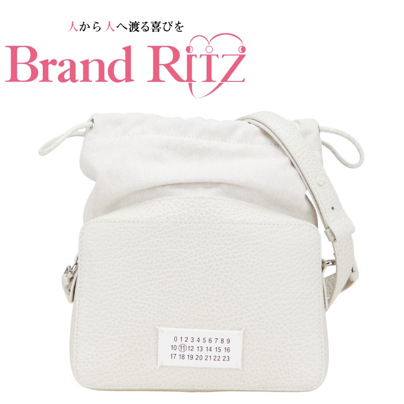 中古 マルタンマルジェラ 5AC カメラバッグ ショルダーバッグ ABランク アイボリー ホワイト レザー レディース MARTIN MARGIELA 【送料無料】【名谷店】