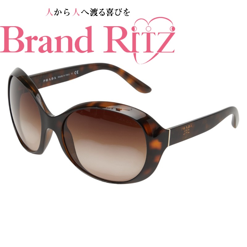 中古 プラダ サングラス SPR04O ブラウン プラスチック ABランク レディース PRADA 【送料無料】【名谷店】