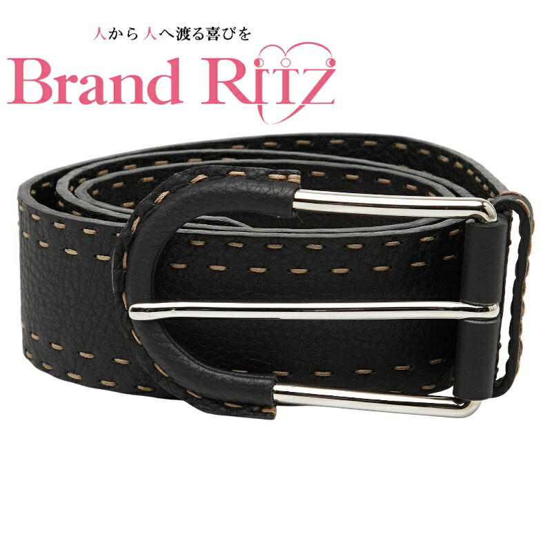 【この上なくお得!!引き換え証あり＆10％OFF】中古 フェンディ セレリア 胴締め 大きさ:90/36 AB価値づける 黒いこと なめし革 レディース【貨物輸送無料】【名谷店】