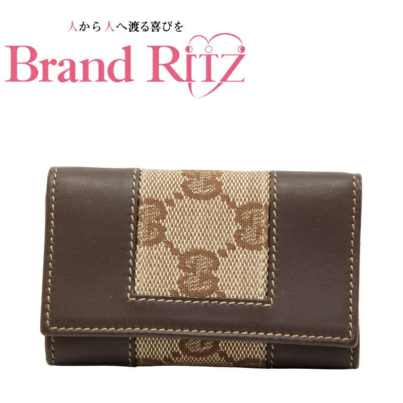楽天市場】GUCCI グッチ GGキャンバス レザー 6連キーケース カーキ