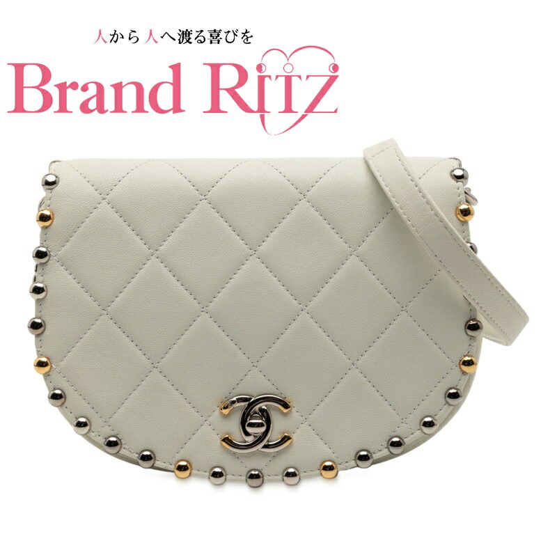 【この上なくお得!!クーポン券あり＆10％OFF】中古 良品 シャネル マトラッセ ココマーク 曲がった掛け チェーン店 ショルダーバッグ なめし革 AB序列付ける 白いこと レディース CHANEL 【貨物輸送無料】【三田店】