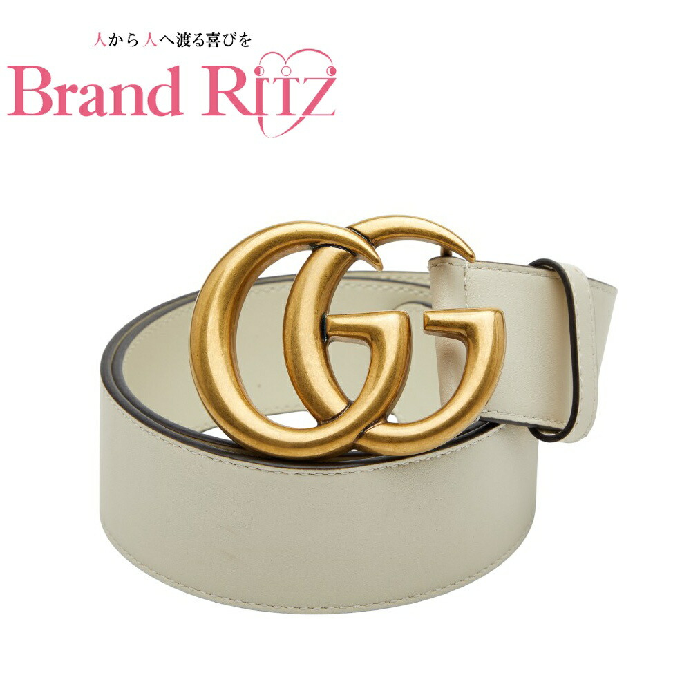 ⭐GUCCI⭐　グッチ　ベルト　Gロゴ　ゴールドバックル　アイボリー系 楽天市場】グッチ GUCCI ベルト（90/36） ダブルG アイボリーxグリーン