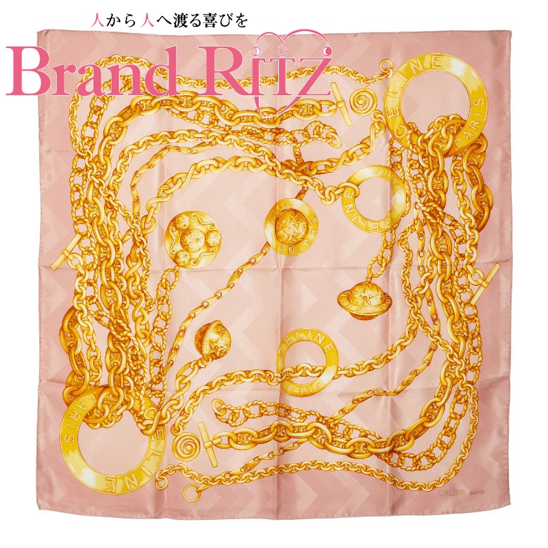 楽天市場】セリーヌ CELINE スカーフ チェーン 太陽 レッド 赤