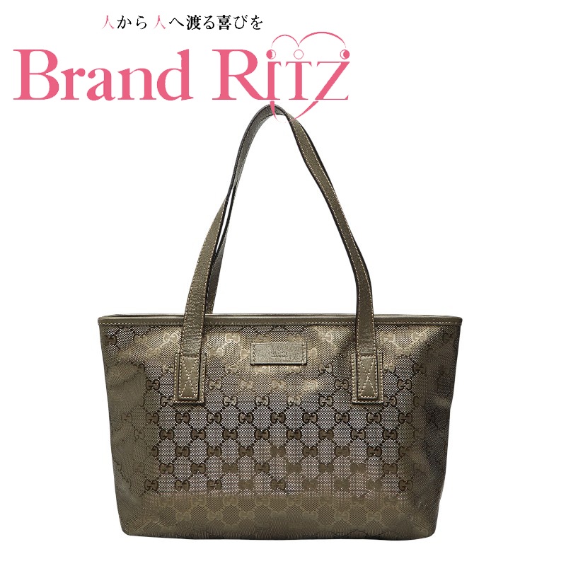 【楽天市場】中古 グッチ GGインプリメ ハンドバッグ トートバッグ 211138 ゴールド PVC レザー レディース GUCCI あす楽 ...