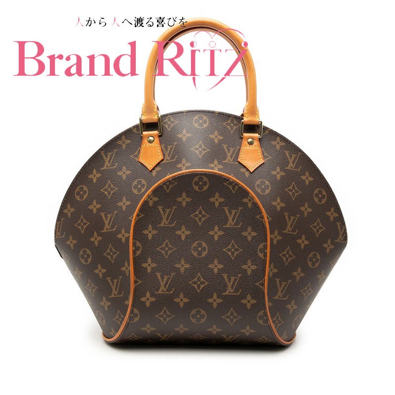 中古 ルイヴィトン モノグラム エリプスMM ハンドバッグ M51126 ブラウン PVC レザー シェル型 レディース LOUIS VUITTON 【送料無料】【西神店】｜ブランド　リッツ 55,860円