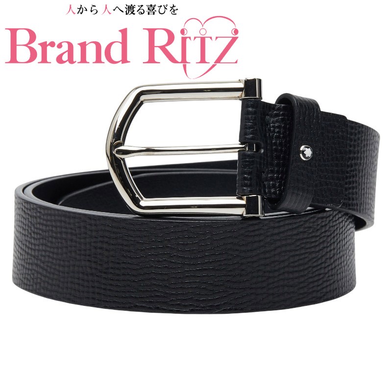 中古 モンブラン 胴締め 黒いこと なめし革 メンズ MONTBLANC 【貨物輸送無料】【名谷店】