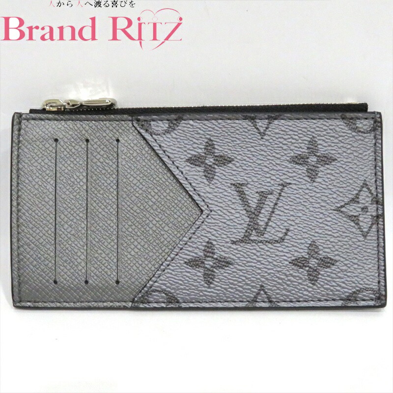 中古 ルイヴィトン モノグラム タイガラマ コインカードホルダー しろがね色 なめし革 M30839 LOUIS VUITTON 【貨物輸送無料】【三田店】