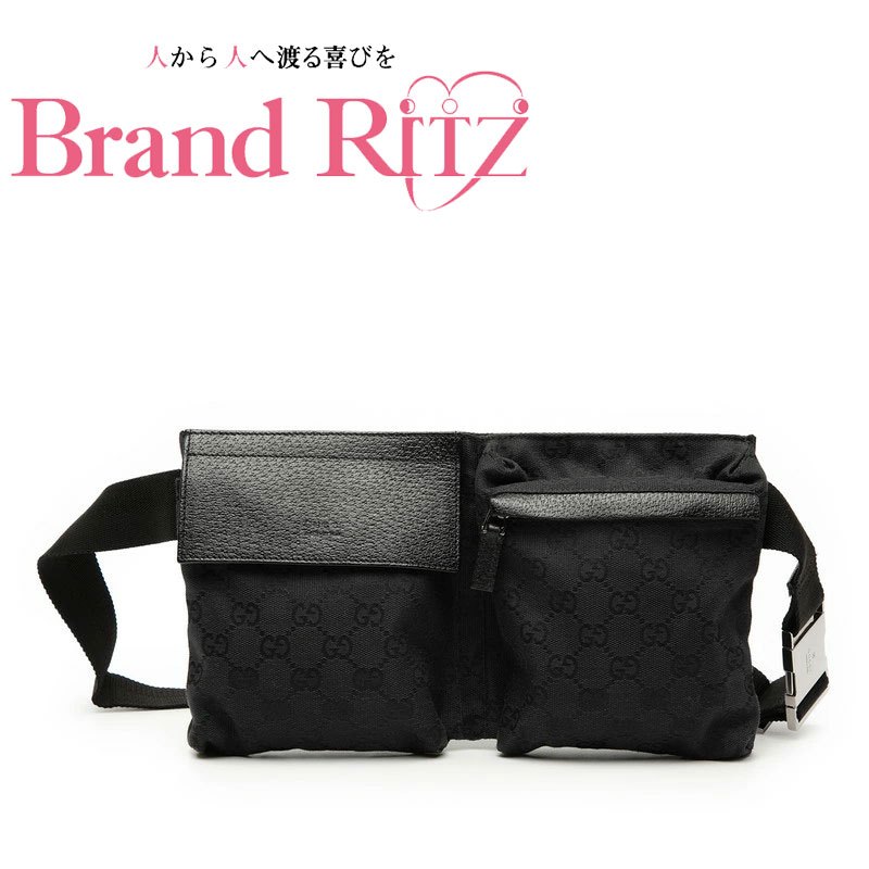 【この上なくお得!!引き換え証あり＆10％OFF】中古 グッチ GG帆布 酉の方角御徒面子 28566 黒いこと 帆布 なめし革 レディース GUCCI 【貨物輸送無料】【西神店