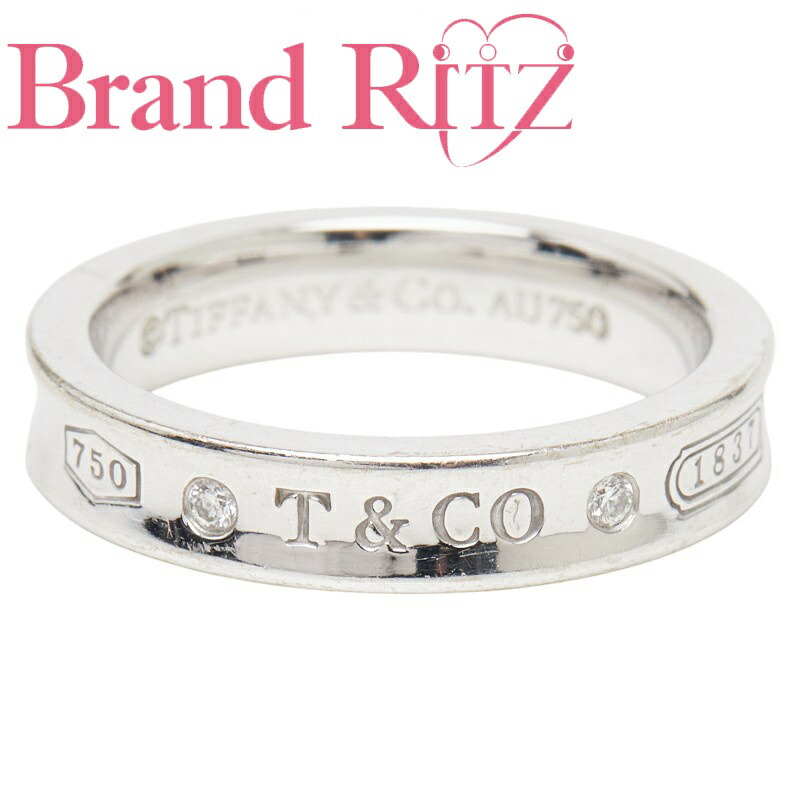 中古 ティファニー 1837 ナローリング リング 指輪 K18WG ホワイトゴールド レディース TIFFANY&Co. 【送料無料】【西神店】