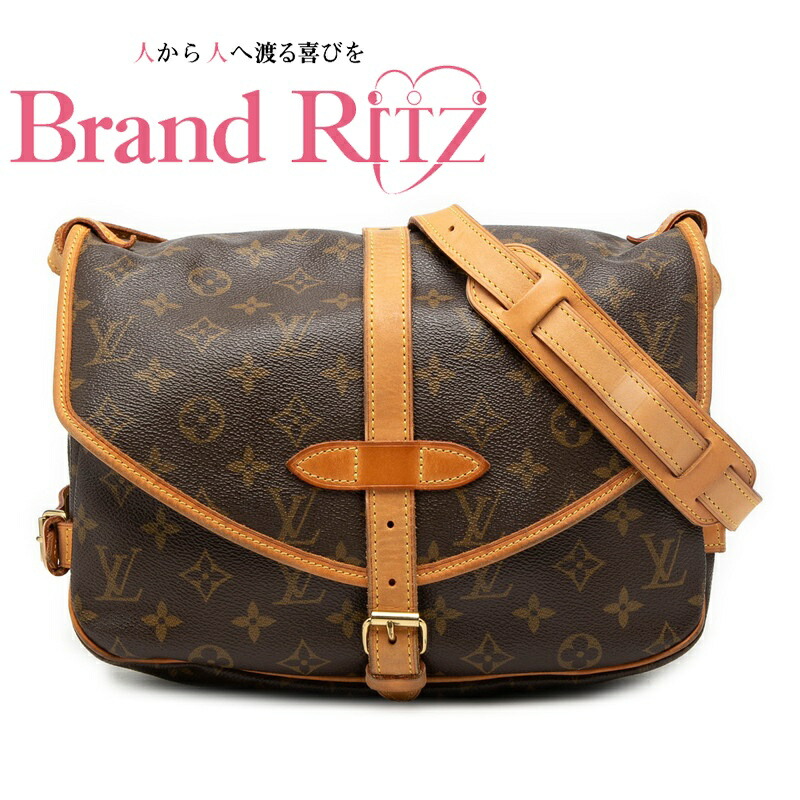 中古 ルイ ヴィトン モノグラム 斜め掛け ショルダーバッグ M42256 ブラウン PVC レザー レディース LOUIS VUITTON 【送料無料】【西神店】 55,200円