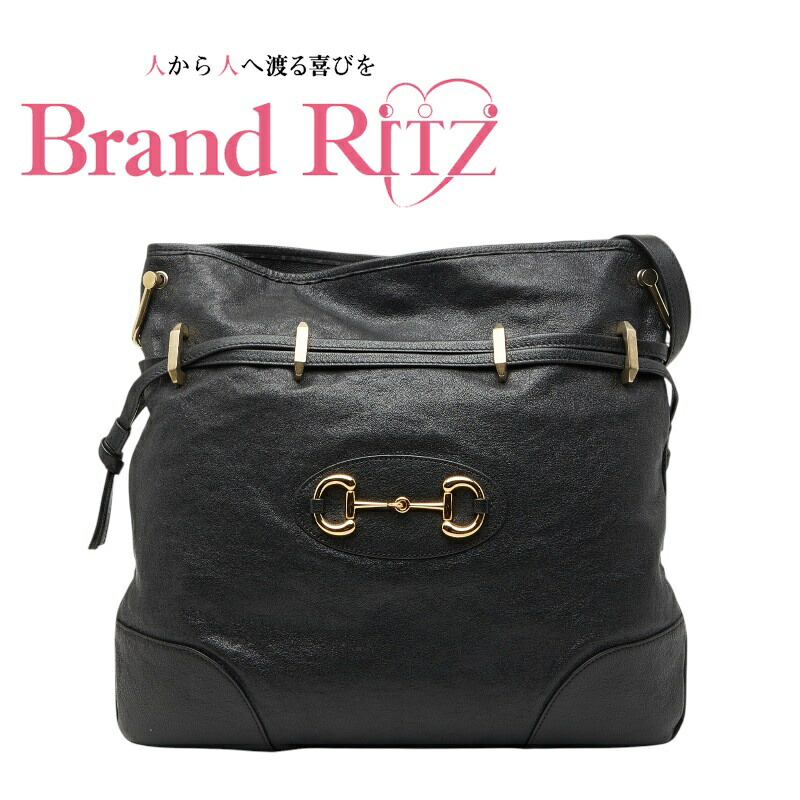 中古 グッチ ショルダーバッグ ドローストリング 602089 黒いこと なめし革 レディース GUCCI 【貨物輸送無料】【名谷店】