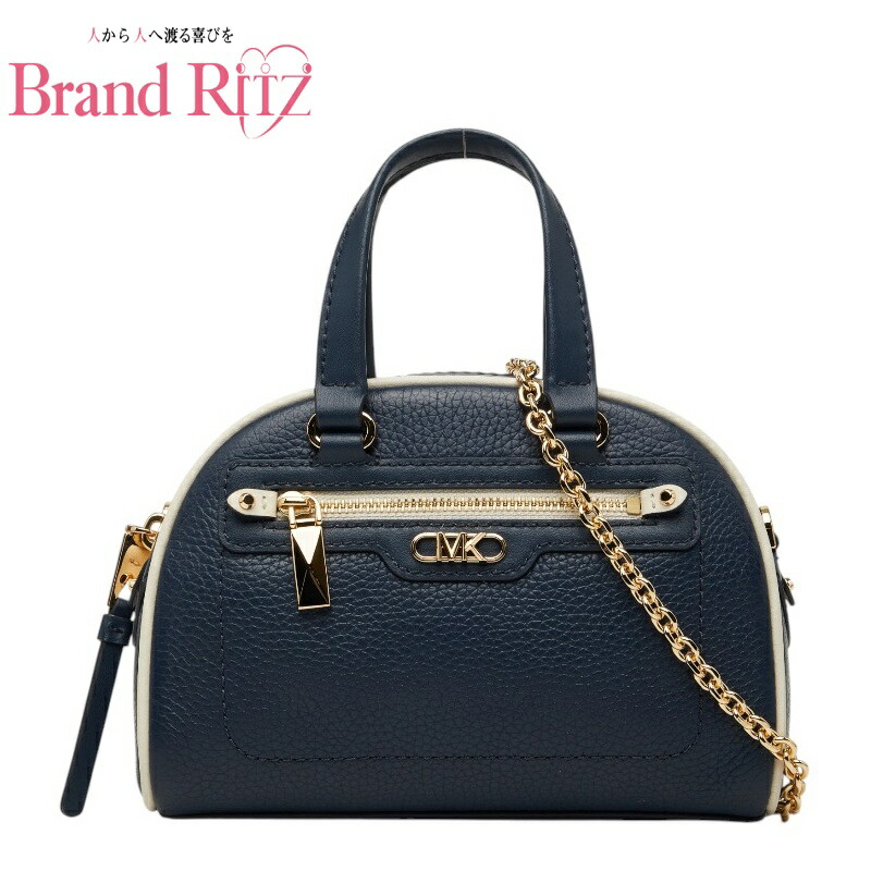 中古 マイケルコース ハンドバッグ チェーン ショルダーバッグ 2WAY 32F3G6WC1L ネイビー レザー レディース Michael Kors 【送料無料】【西神店】｜ブランド　リッツ