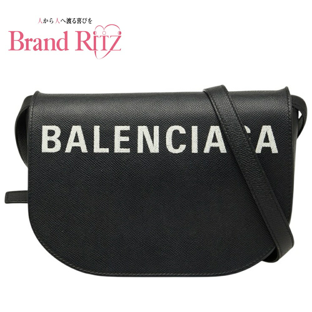 中古 バレンシアガ ヴィル デイ 斜め掛け ショルダーバッグ 542207 ネイビー ホワイト レザー レディース BALENCIAGA 【送料無料】【名谷店】｜ブランド　リッツ 41,867円