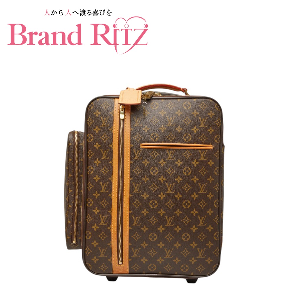 中古 ルイヴィトン モノグラム トロリー50 ボスフォール キャリーバッグ スーツケース M23259 ブラウン PVC レザー レディース LOUIS VUITTON 【送料無料】【西神店】|ブランド リッツ