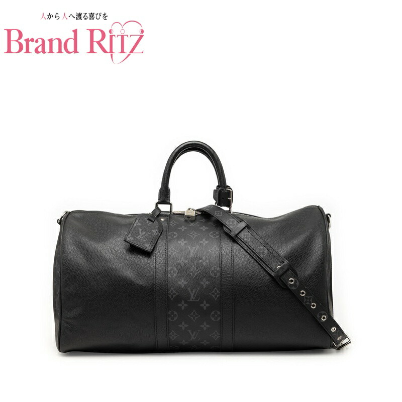 中古 ルイヴィトン タイガラマ ボストンバッグ ショルダーバッグ 2WAY M53763 ノワール ブラック グレー PVC レザー メンズ LOUIS VUITTON 【送料無料】【西神店】｜ブランド　リッツ